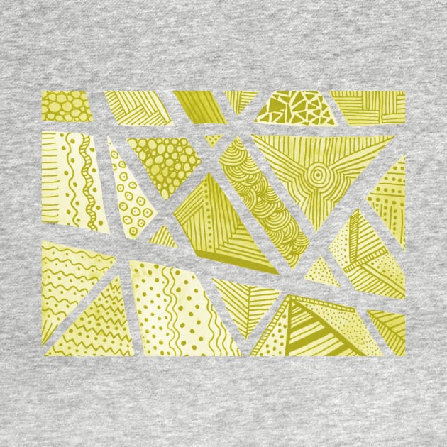 Geometric doodles - yellow and white by wackapacka